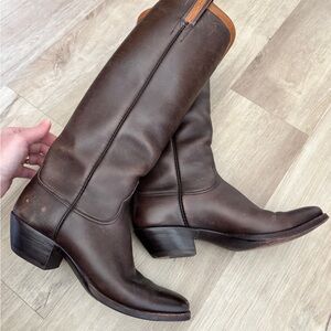 Lucchese Tan Leather Boots made in Texas